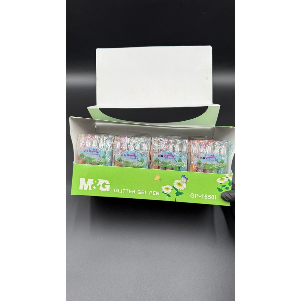 M&G Buffy Glitter Gel Pen 120pc Bulk Box 1.0mm GP-1650i Multicolor Art Supplies